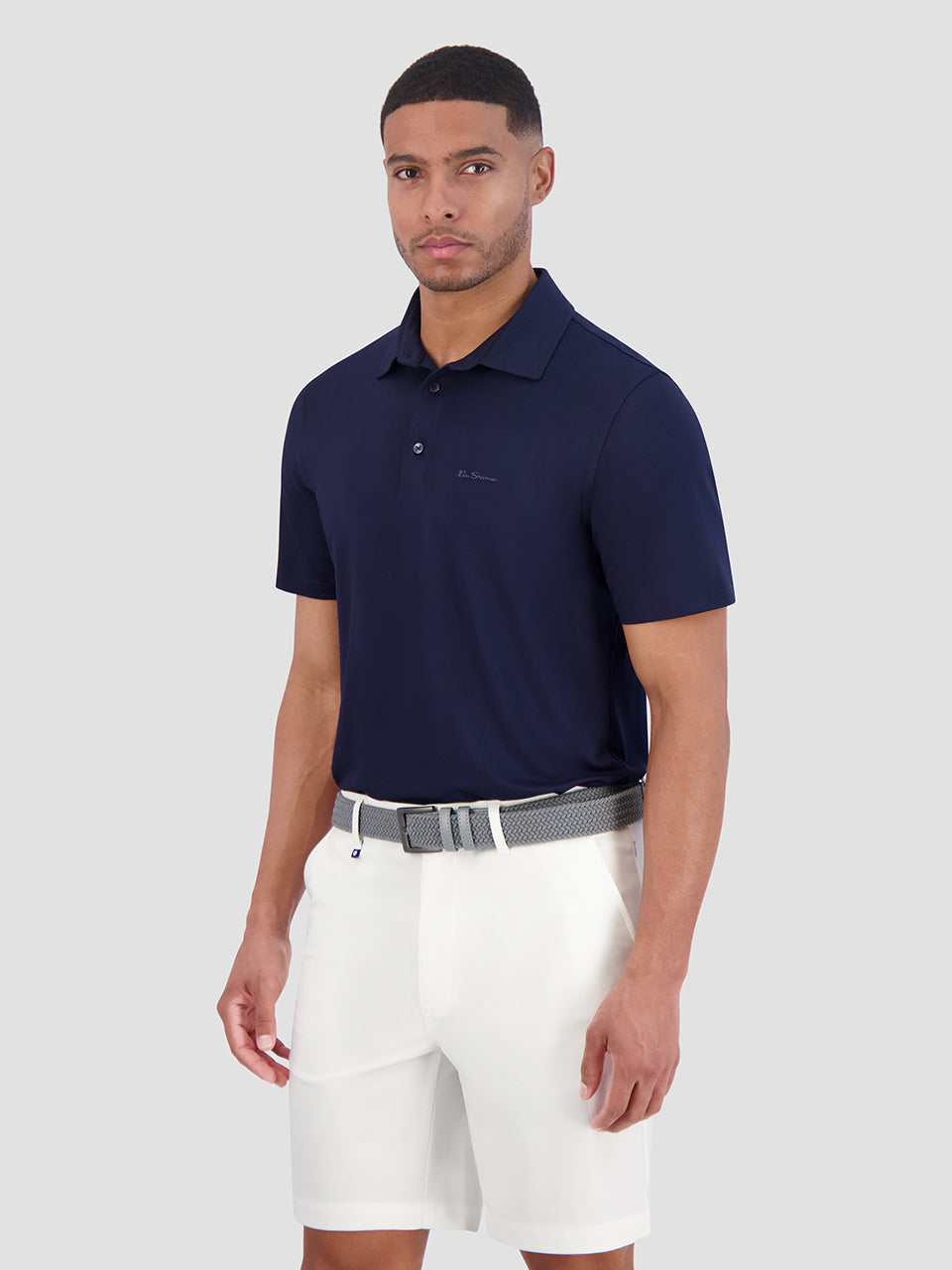 Polos Ben Sherman Solid Air Pique Sports Fit Bleu Marine | VXW-05116152